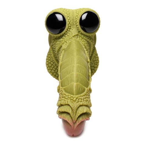Swamp Monster Silicone Dildo Mythological Sci Fi Green Eye Creature
