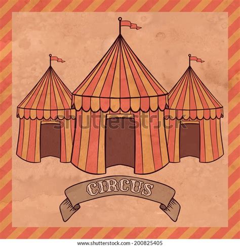 Vintage Circus Tent Illustration Stock Vector (Royalty Free) 200825405 ...