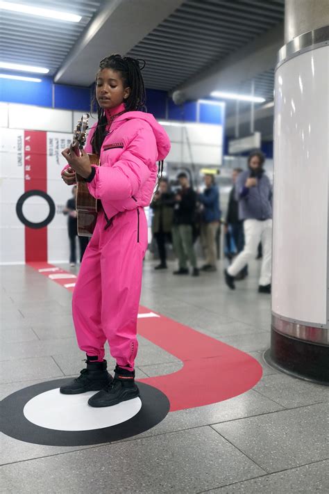 Willow Smith Busks In London Underground To Launch Prada Linea Rossa