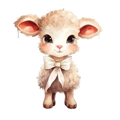 Cute Sheep Animal Character Watercolor, Sheep, Mammals, Wildlife PNG ...
