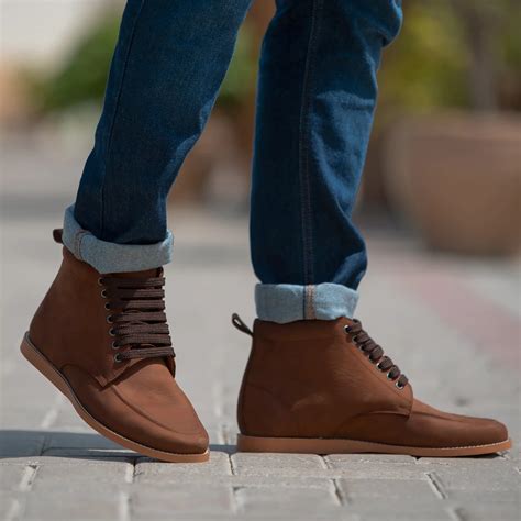 Bearman Moc Toe Pull-up Brown Leather Boots For Men - The Jacket Maker