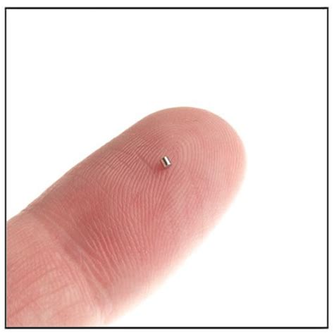 The Smallest Disc Magnet Ø1 x 1 mm N45 Ni - HSMAG