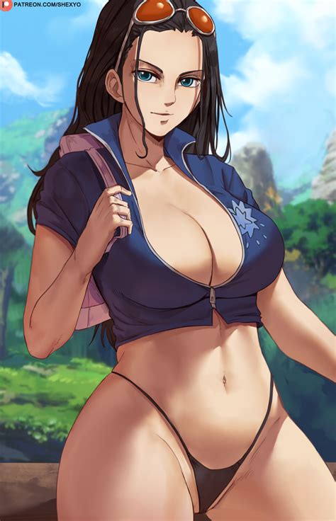 nico robin (one piece) drawn by shexyo | Danbooru