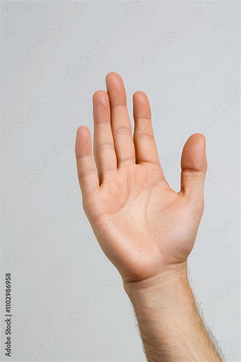 human hand  fingers extended palm facing  isolated