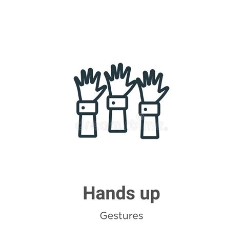 hands  outline vector icon thin  black hands  icon flat