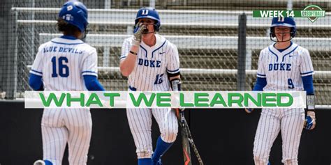 What We Learned: Week 14 • D1Softball