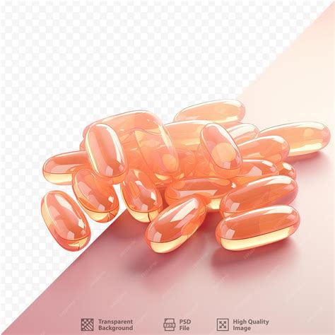 Premium PSD | Transparent background isolated lecithin pills