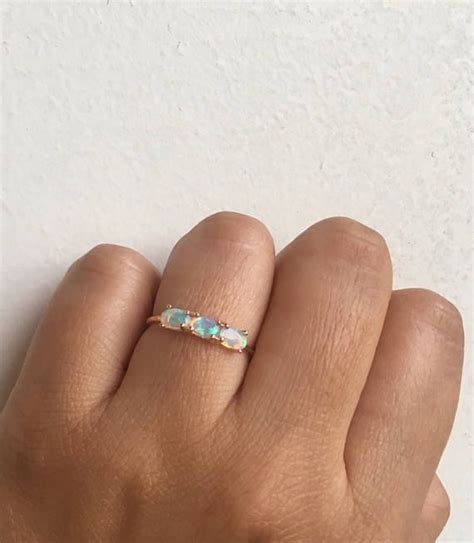 Past Present Future Ring Opal Ring Opal Engagement Ring | Etsy ...