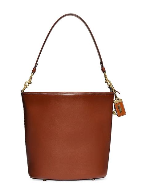 COACH Dakota Leather Bucket Bag in Brown | Lyst