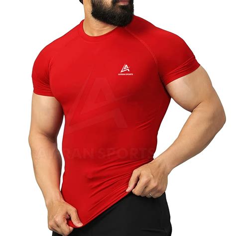 Custom Design Gym Running Compression Shirts For Men Short Sleeve Men ...