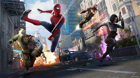 Hulk Iron Man Black Widow Spider-Man 4K HD Marvel's Avengers Wallpapers