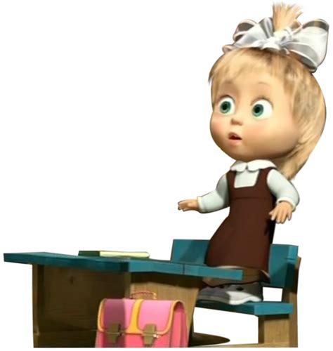 Маша за партой - Маша и Медведь - YouLoveIt.ru