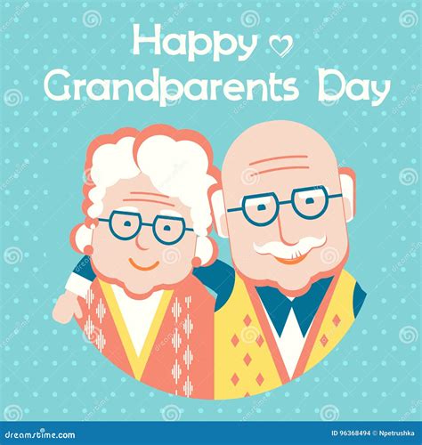 Happy Grandparents Day Cartoon Vector | CartoonDealer.com #61925517