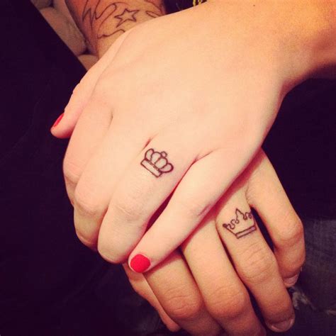 King and Queen Finger Tattoos Designs, Ideas and Meaning - Tattoos For You