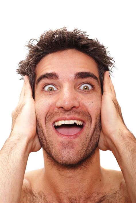 crazy man stock photo image  feelings crazy white