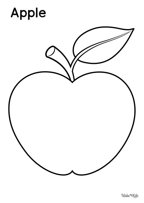 Apple Coloring Pages (Free Printable PDFs) | WakeTheKids
