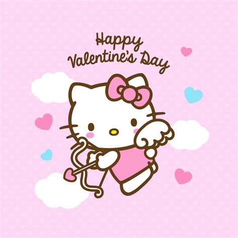 Happy Valentine's Day Wallpaper 4K, Hello Kitty