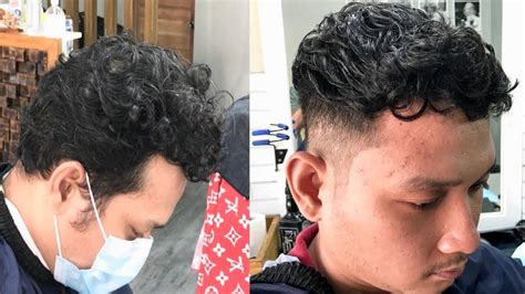 blurry fade haircut tutorial  men haircut  curly top asian youtube