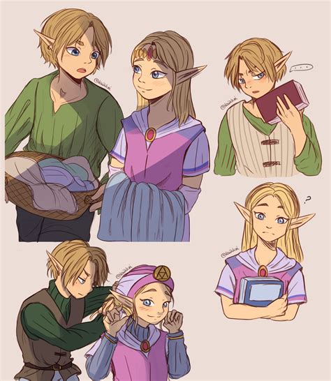 Ocarina of Time AU - Zelda and Link by Kaikkei on DeviantArt