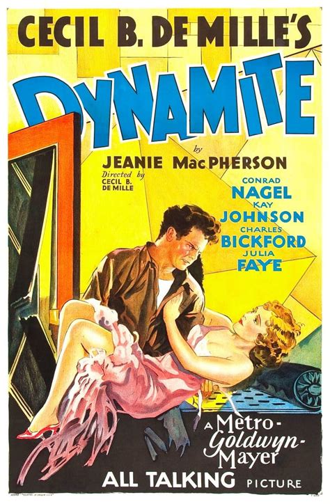 Dynamite Poster Art From Left: Charles Bickford Kay Johnson 1929 Movie