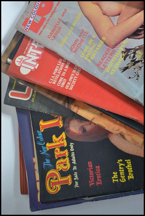 A collection of vintage 20th century gentlemen's pornographic magazines