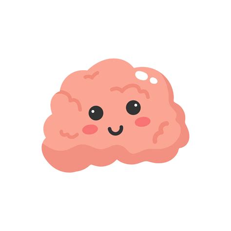 Cute cartoon brain. Brain illustration. 10789831 PNG