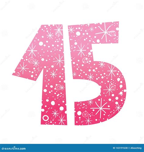 Number fifteen stock vector. Illustration of label, celebrate - 143191638
