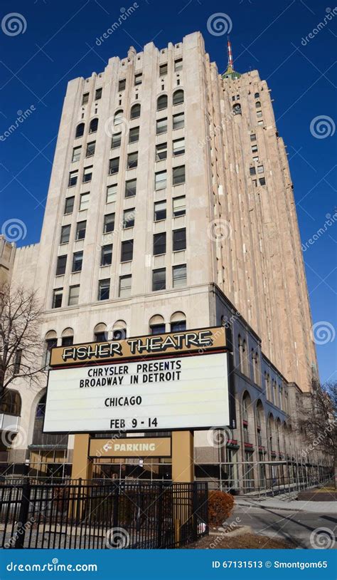 Detroit Fisher Theater editorial stock photo. Image of michigan - 67131513