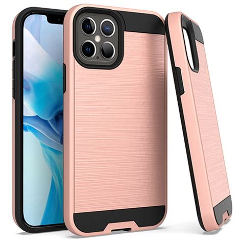 Kaleidio Case For iPhone 13 Pro (6.1") [Brushed Metal Texture] Hybrid 2 ...