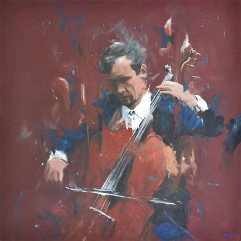 THE CELLIST - CLASSICAL MUSIC ART - OIL ON CANVAS - 100CM X 100CM ...