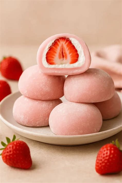 easy mochi strawberry  home