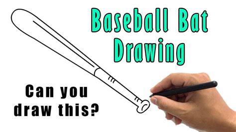 UCIDraw - How to Draw a Baseball Bat Drawing | Easy Baseball Bat Step ...