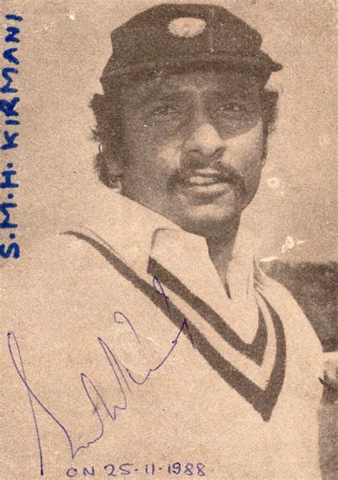 894 Hand Signed Autograph on news paper / magazine cut photo of syed kirmani 1983 world cup hero ...