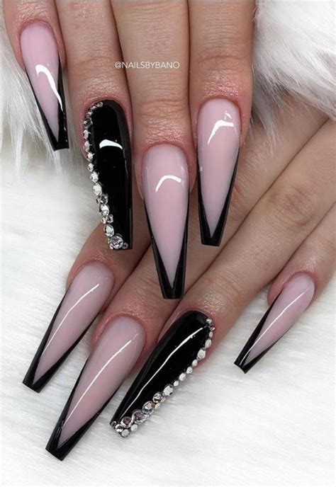 48 of These Black Coffin Nails Art Enhancements are The Most ...