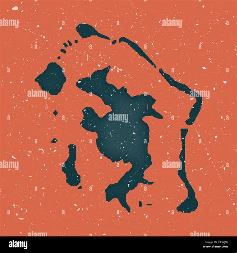 Mappa d'epoca di Bora Bora. Mappa grunge con texture in difficoltà ...