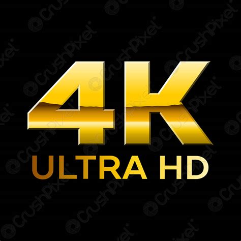 4k Ultra HD format logo with shiny chrome letters - stock vector ...