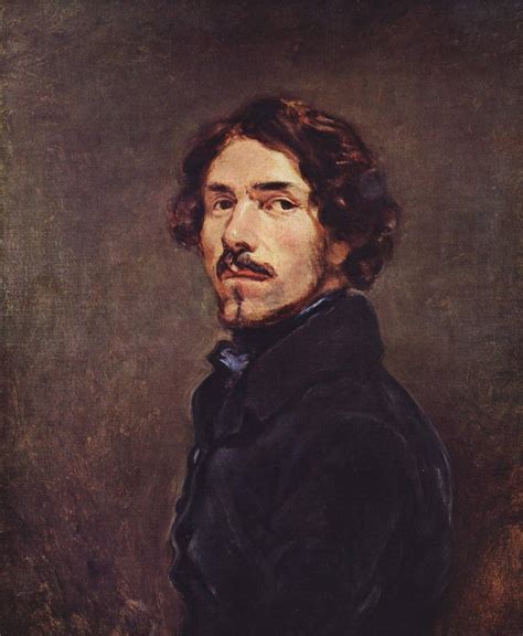 EUGENE DELACROIX. Self Portrait, 1840, oil on... - art magnifique