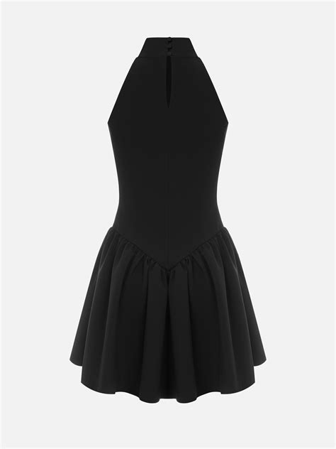 Приталенное платье мини с воротником халтер :: LICHI - Online fashion store