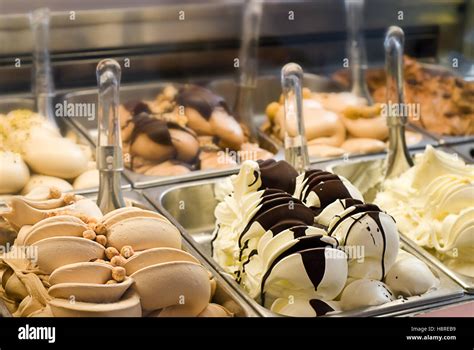 Delicious Italian Ice-cream in an ice-cream parlour Stock Photo - Alamy