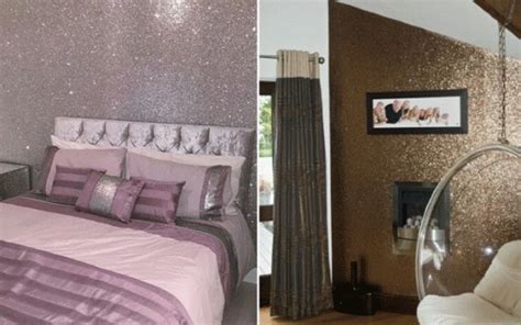 Glitter Para Parede - Parede com Glitter – 40 Ambientes Apaixonantes & Como Fazer!