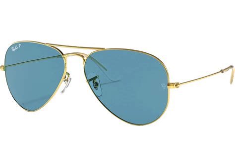 Ray-Ban Aviator Sunglasses Matte Gold/Blue Mirror (RB3025) Men's - US