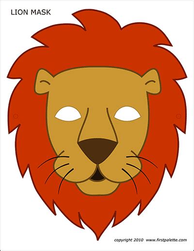 animal printable lion mask template