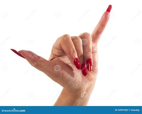 Women Hand With Thumb And Little Finger Stock Photos - Image: 34997063