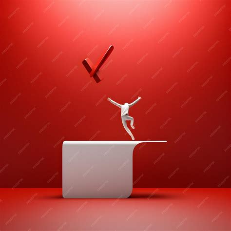 Premium AI Image | arafed man jumping off a ledge into a red room
