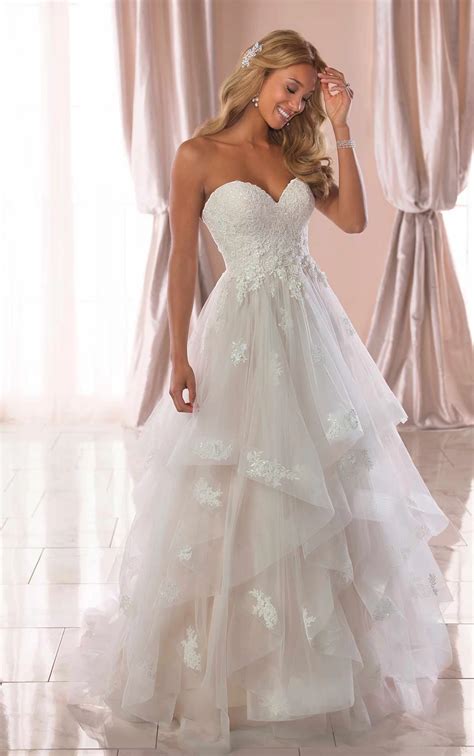 Whimsical Ballgown Wedding Dress with Horsehair Trim | Stella York