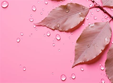 Premium AI Image | Pink autumn leaves background