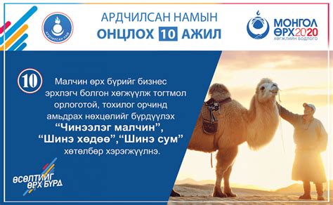 Ардчилсан намын онцлох 10 ажил