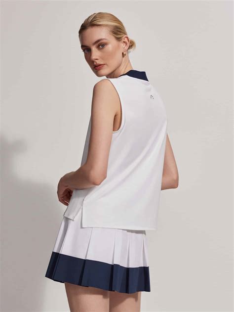 Shelby Performance Tank - White/Blue Nights – The Orangerie