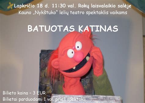 Spektaklis vaikams „Batuotas katinas“ | Kauno rajonas