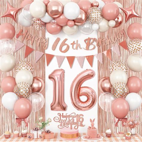 amazoncom sweet  birthday decorations  girlsretro pink rose